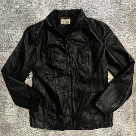 Black faux y2k leather jacket - Picture 1 of 3